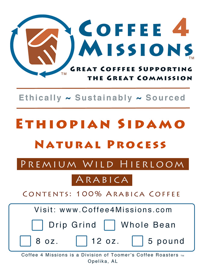 Ethiopian Sidamo Wild Heirloom - Natural - 12 oz.