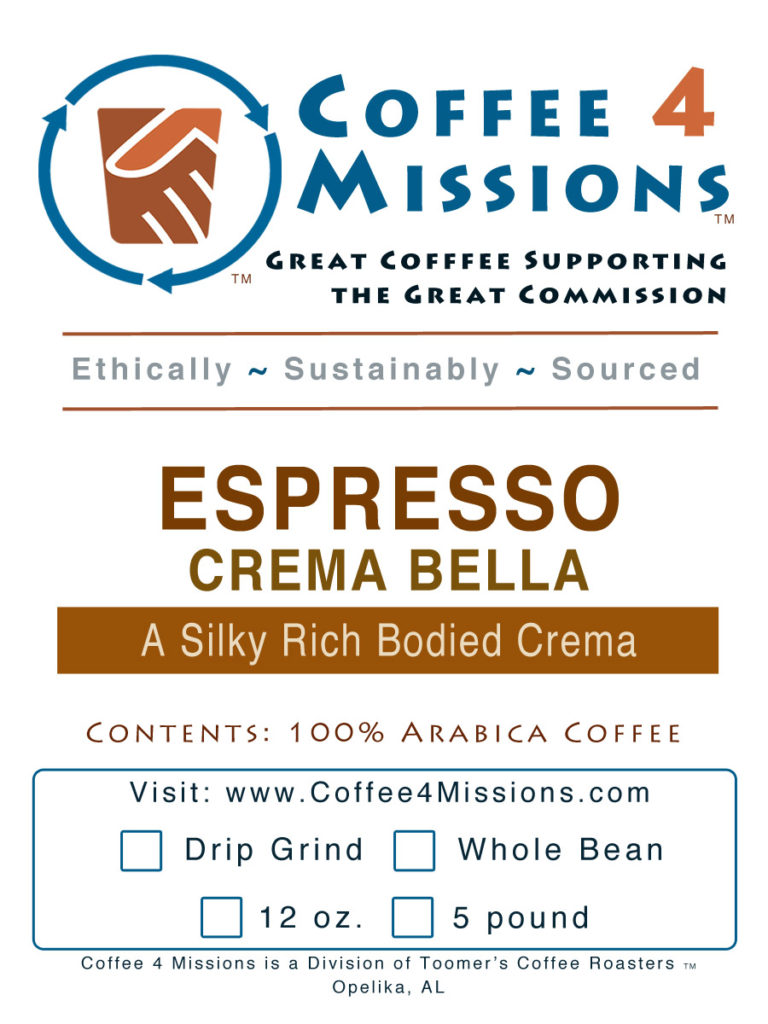 Espresso Crema Bella - Medium - 12 oz.