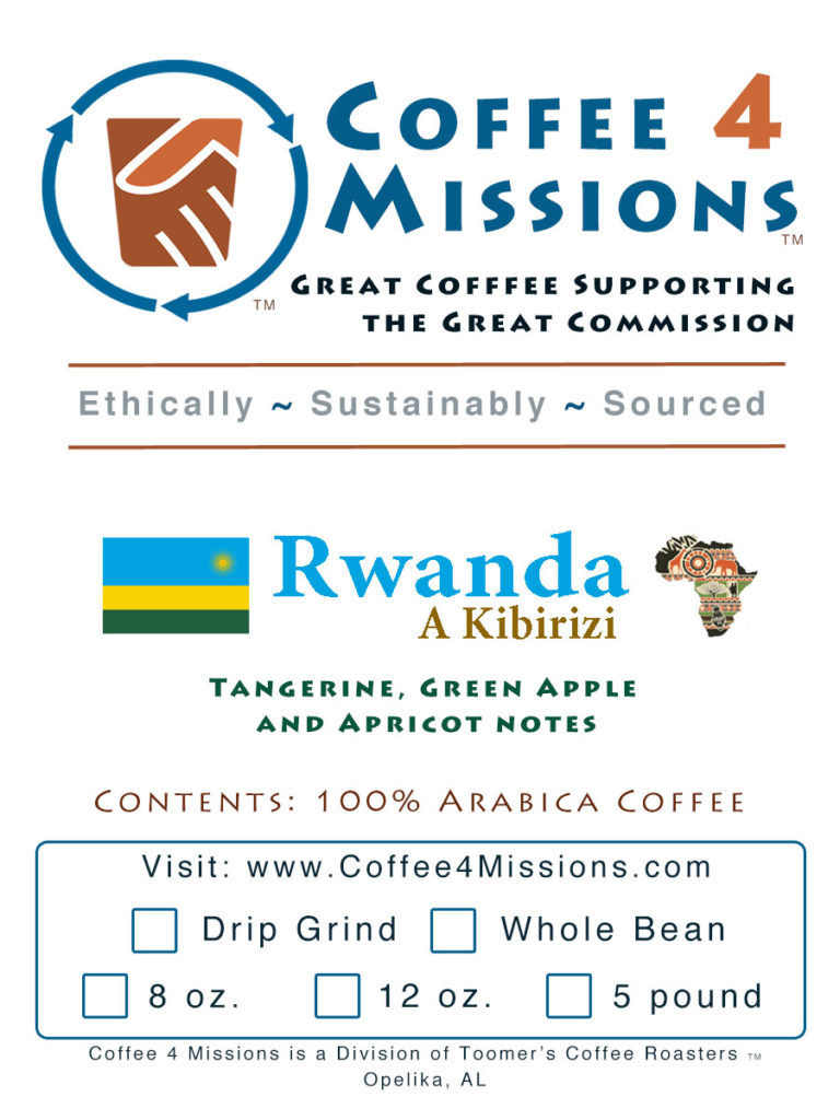 Rwandan A Kibirizi - Fully Washed - 12 oz.