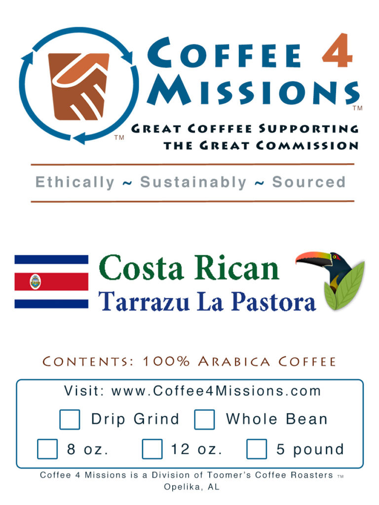 Costa Rican Tarrazu La Pastora  Coffee - 12 oz.